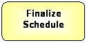 Flowchart: Alternate Process: Finalize Schedule
