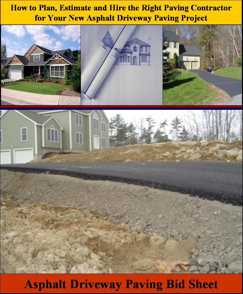 Asphalt Driveway Bid Sheet