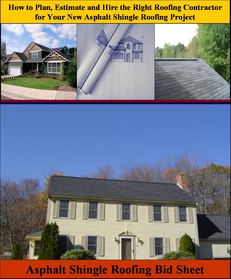 Asphalt Shingle Roofing Bid Sheet