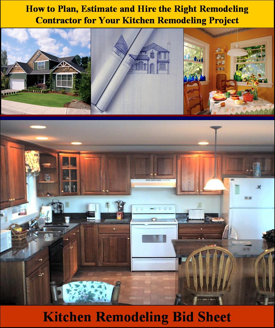 Kitchen Remodeling Bid Sheet