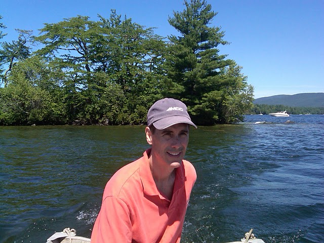 Returning from picking wild blueberries on Blueberry Island.
