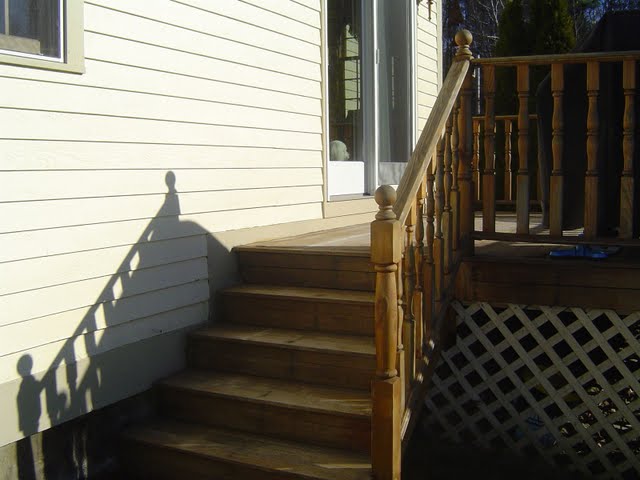 Building deck stairs on slope
