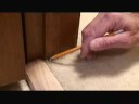 Installing wooden carpet trim threshold