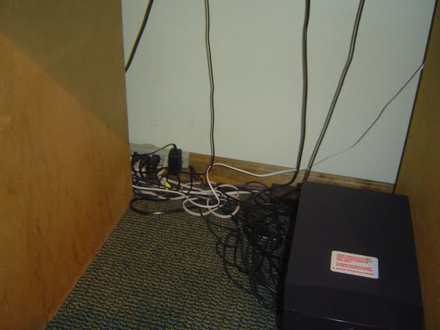 Wireless electrical power, such as from WiTricity, will eliminate this type of rat nest.