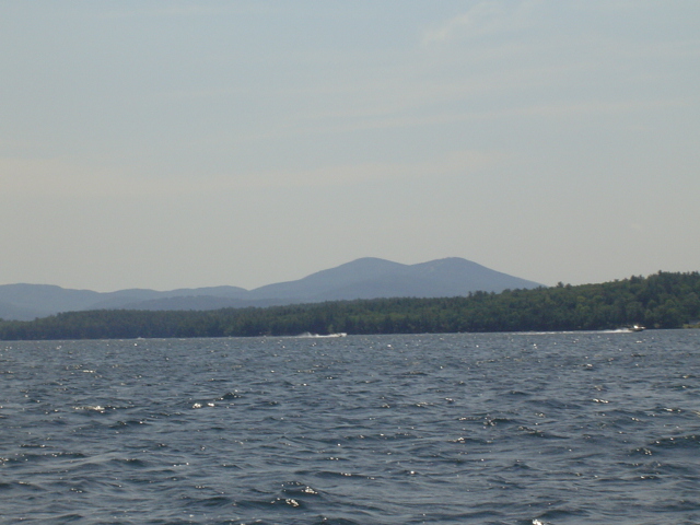 New Hampshire Lake's region real estate. Lake Winnipesaukee facing toward Gunstock Ski area