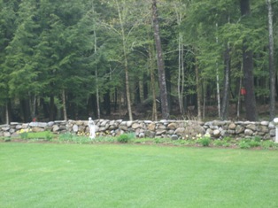 Backyard Dry Stone Wall