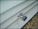 Frost free hose bib with anti-siphon valve on top.